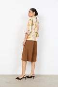Pink, Khaki & Cream Patterned Shirt