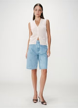V Neck Summer Sleeveless Waistcoat - Oatmeal or Chocolate