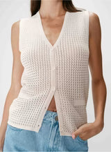 V Neck Summer Sleeveless Waistcoat - Oatmeal or Chocolate