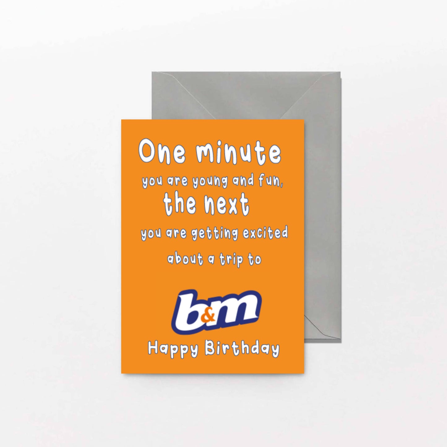 Funny Birthday Card - One Minute You're Cool - B&M