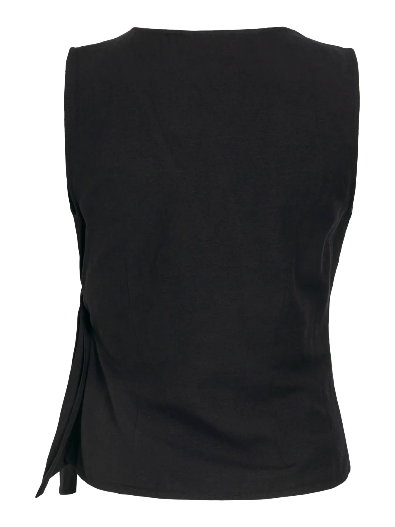 Sleeveless Linen Mix Wrap Over Top - Various Colours