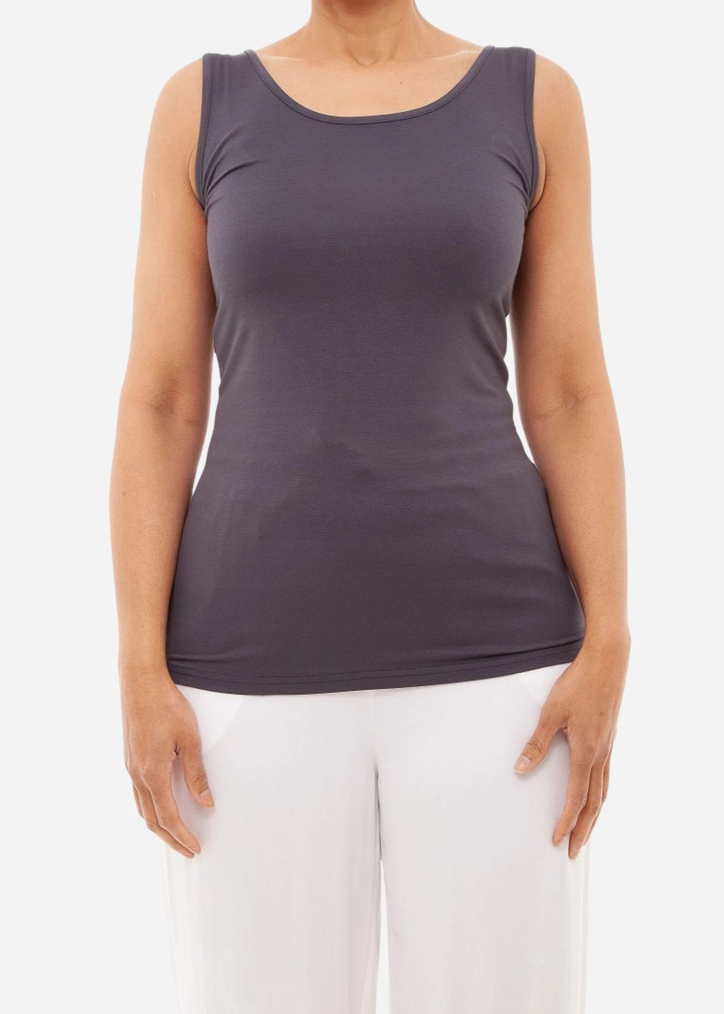 Bamboo Jersey Scoop Neck Vest - Various Colours