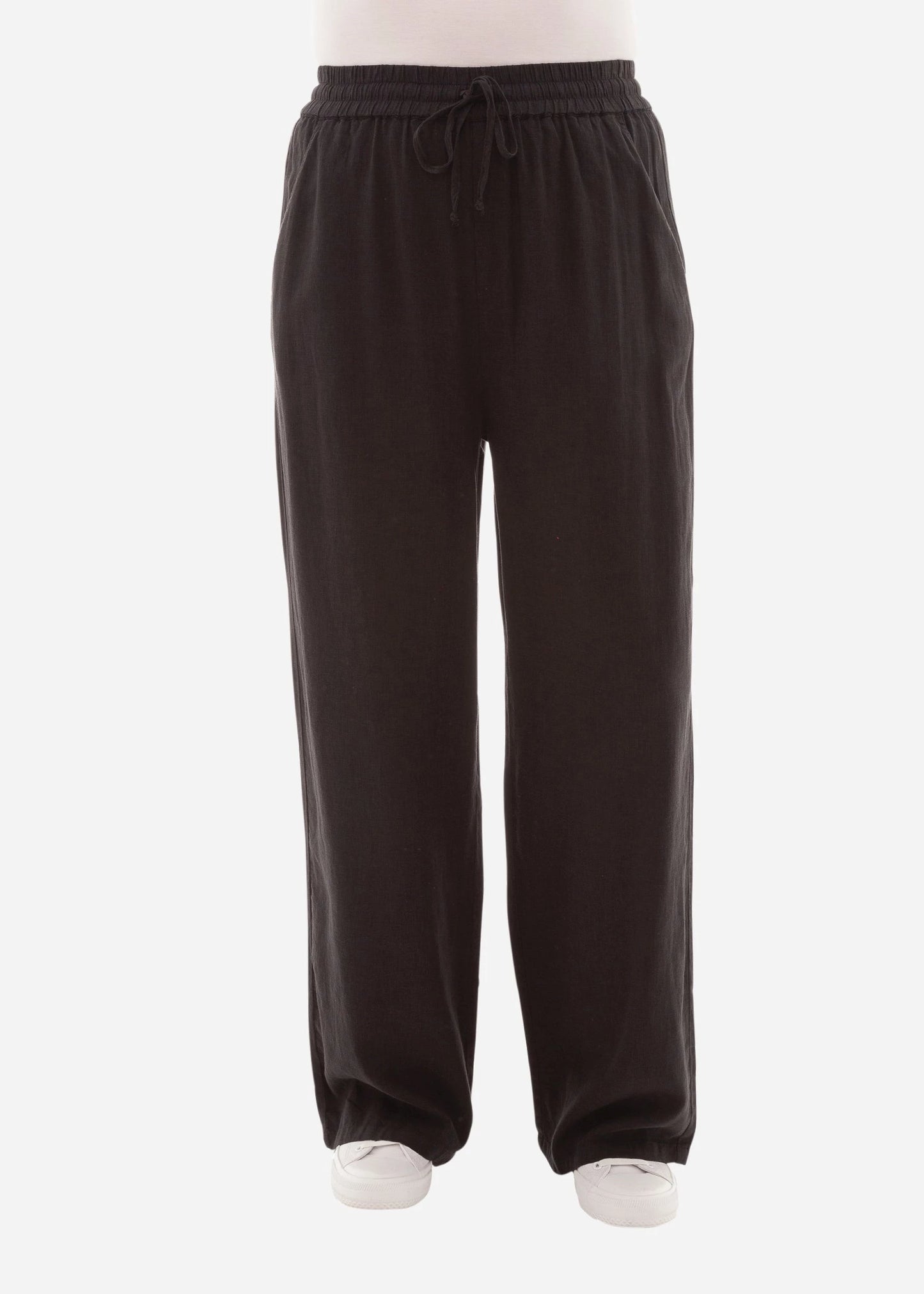 Linen Viscose Elastic Waist Trouser - Various Colours