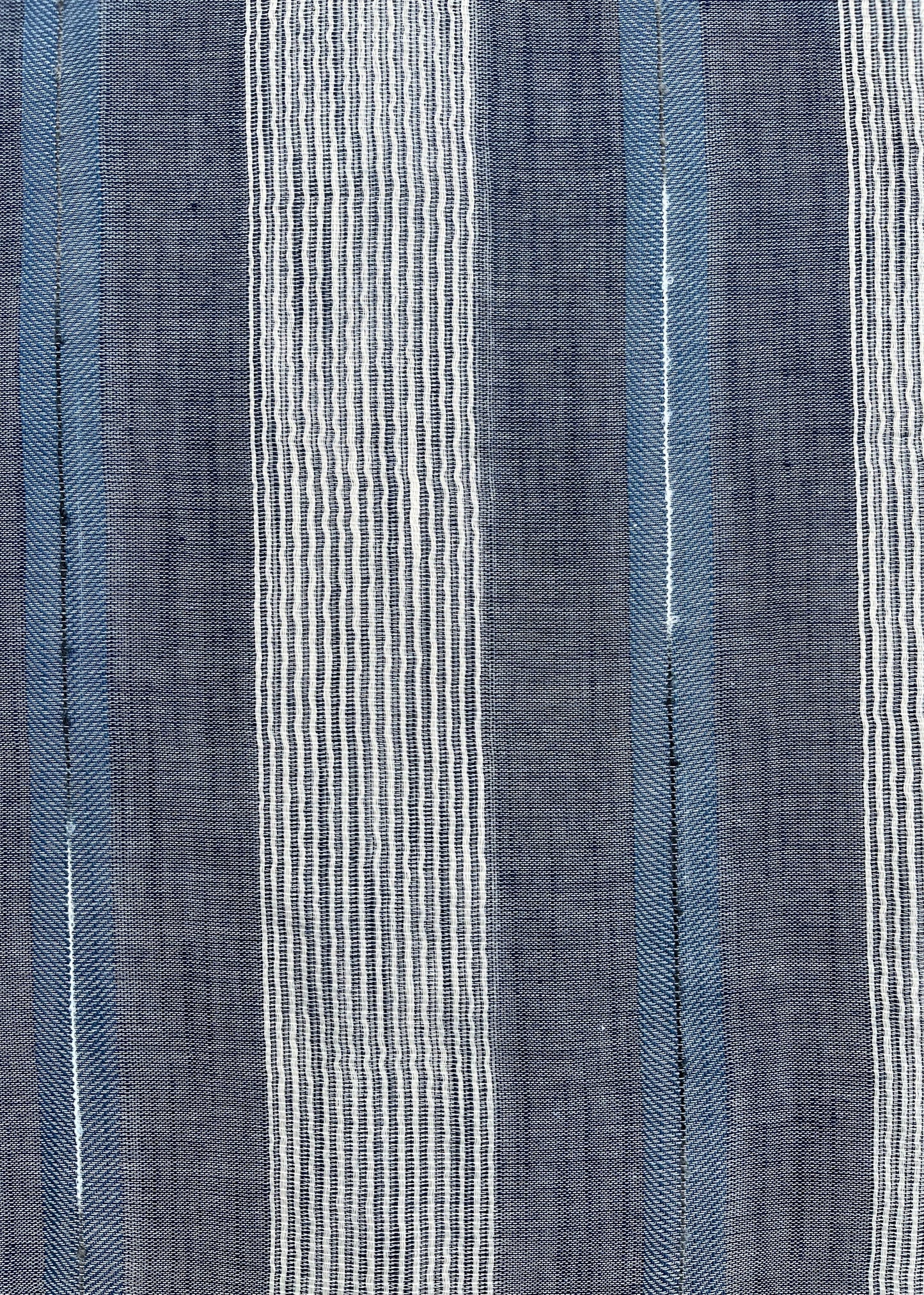 Mixed Stripe Scarf - Navy