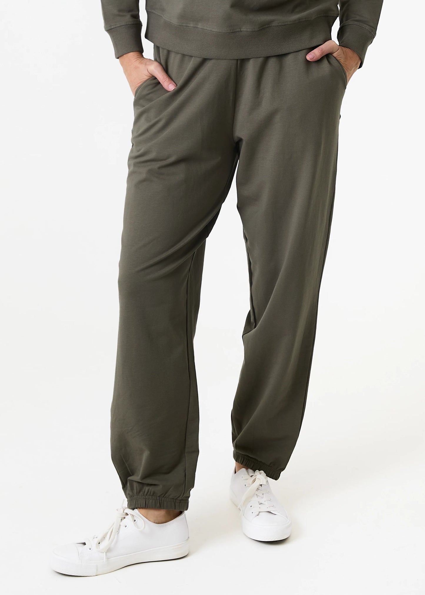 Elasticated Cuff Drawstring Joggers - Blue, Khaki, Black & Navy
