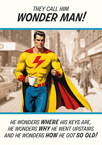 Greeting Card - They Call Him Wonder Man!