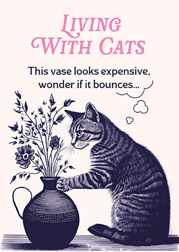 Greeting Card - Living With Cats