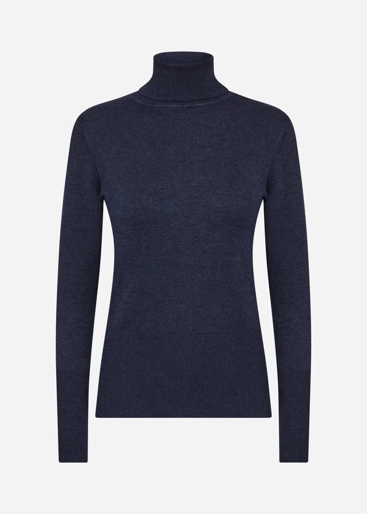 Polo Neck Jumper - Navy