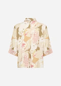Pink, Khaki & Cream Patterned Shirt
