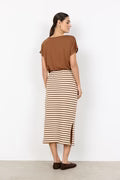 Short Sleeve Toffee Round Neck Top
