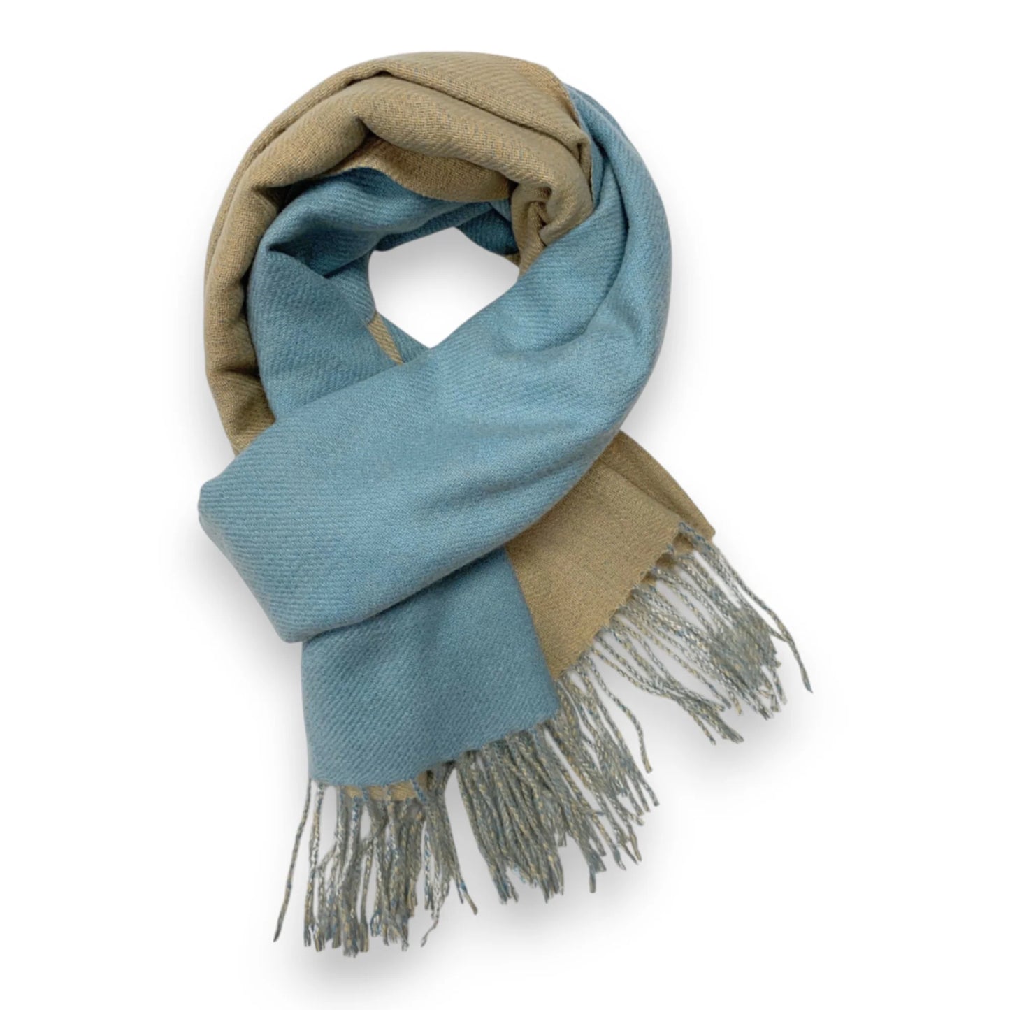 Premium Two-Tone Cashmere Blend Winter Scarf - Various Colours