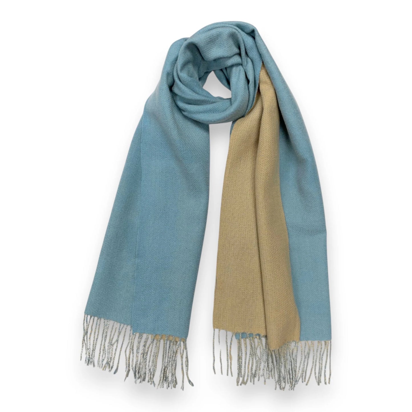 Premium Two-Tone Cashmere Blend Winter Scarf - Various Colours