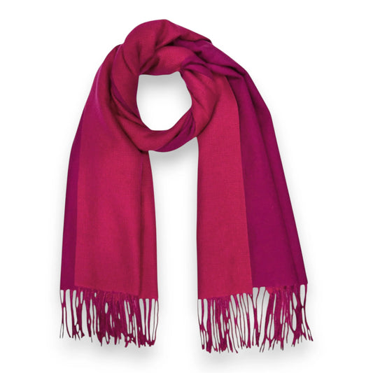 Premium Two-Tone Cashmere Blend Winter Scarf - Various Colours