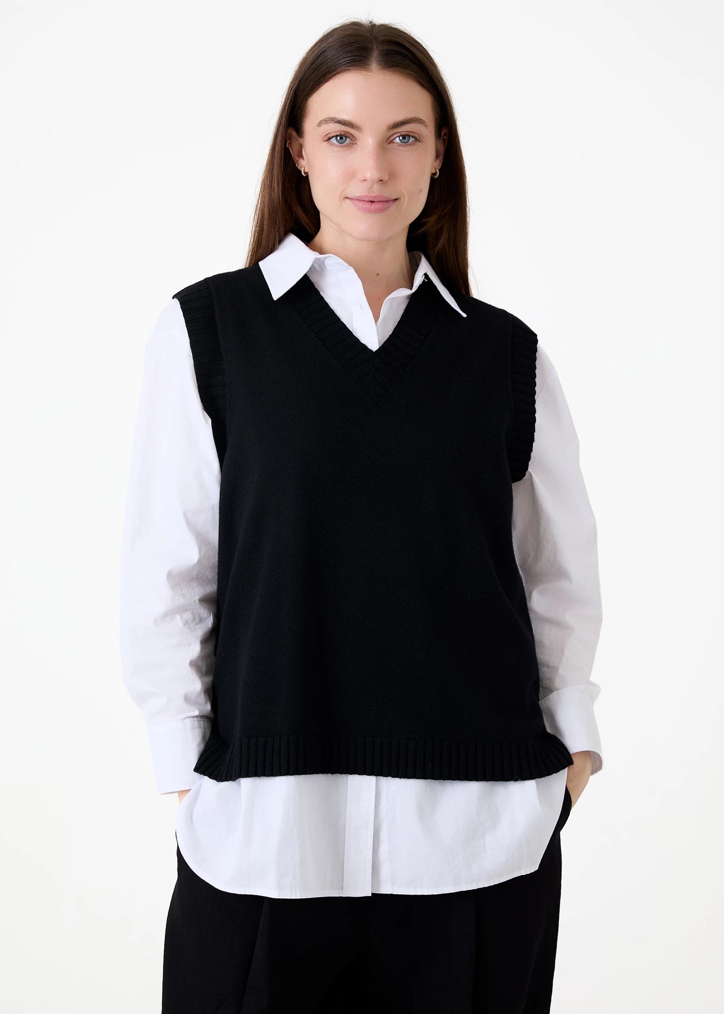 Cashmere Like V Neck Tank Top - Various Colours