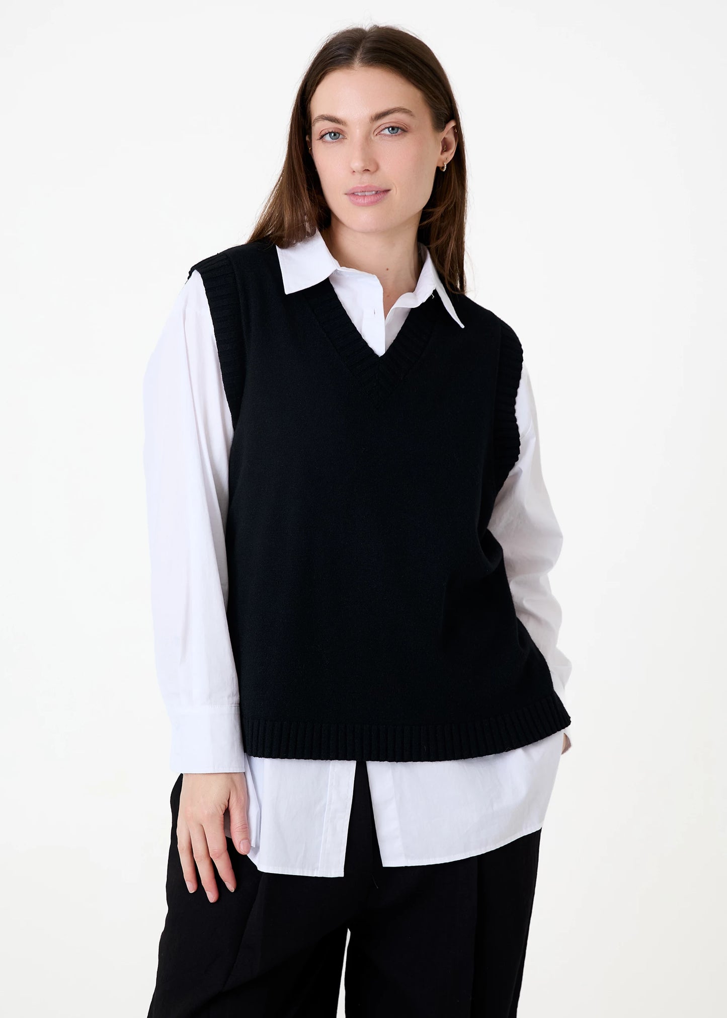 Cashmere Like V Neck Tank Top - Various Colours