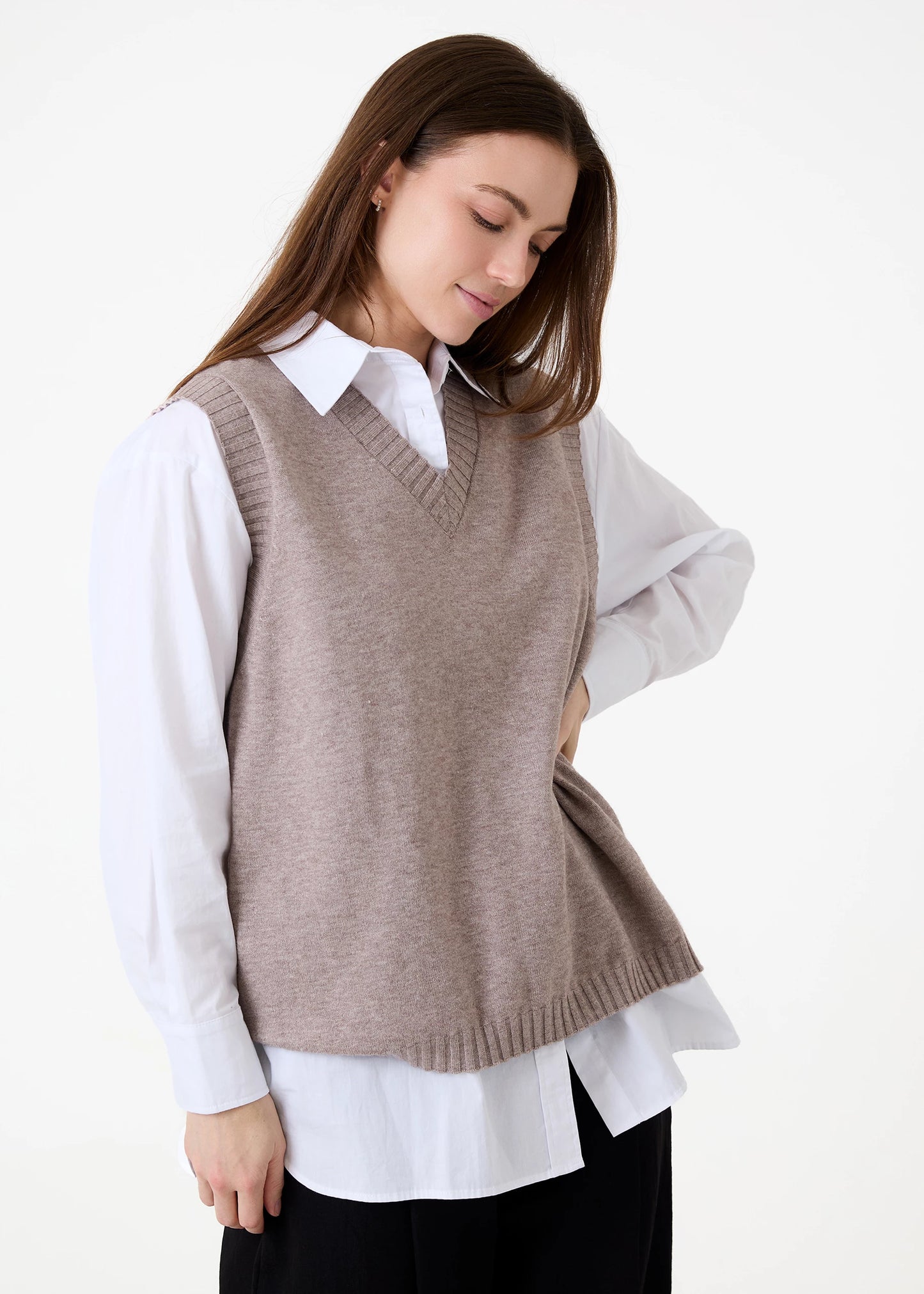 Cashmere Like V Neck Tank Top - Various Colours