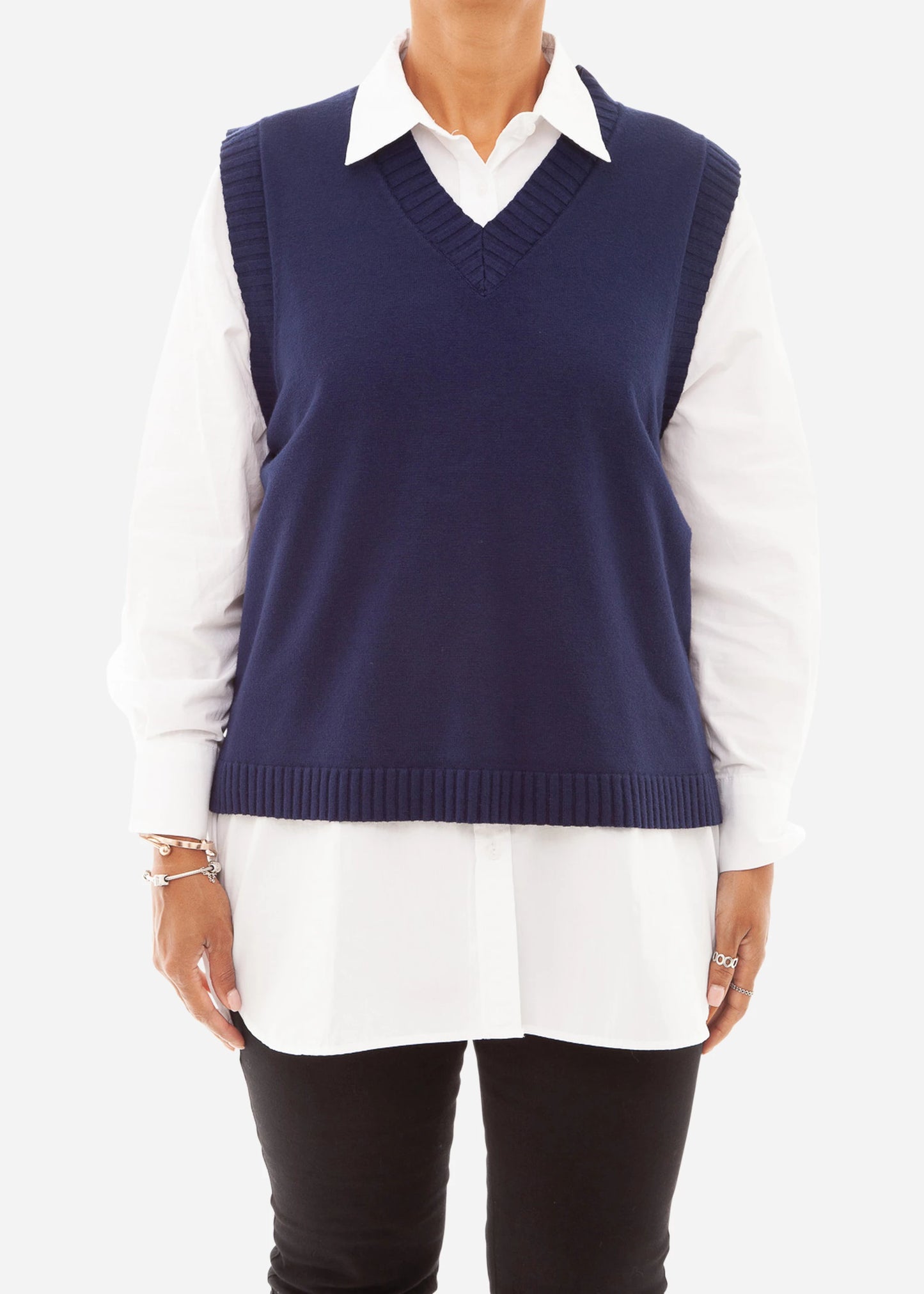 Cashmere Like V Neck Tank Top - Various Colours