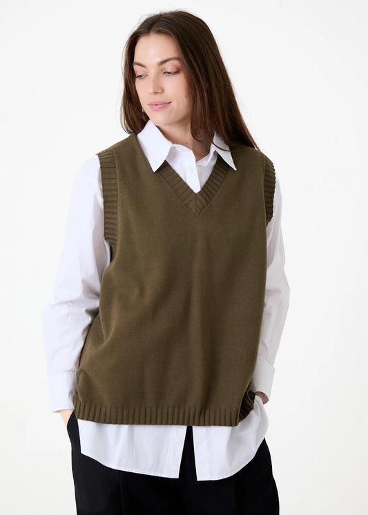 Cashmere Like V Neck Tank Top - Various Colours