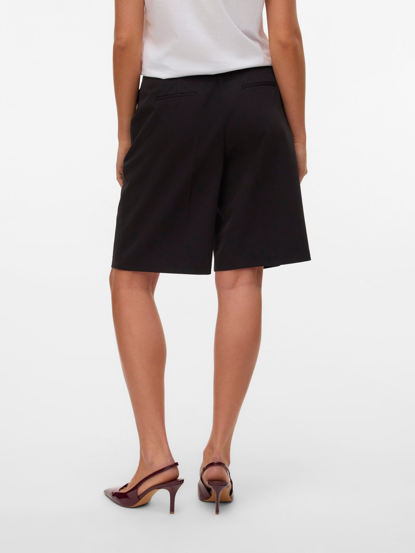 Tailored Knee Shorts - White or Black