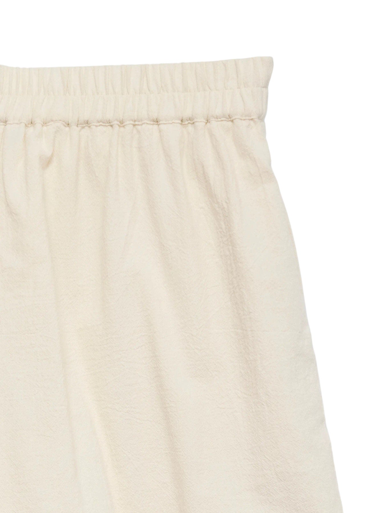 Organic Cotton Scallop Trim Shorts - Black or Ivory