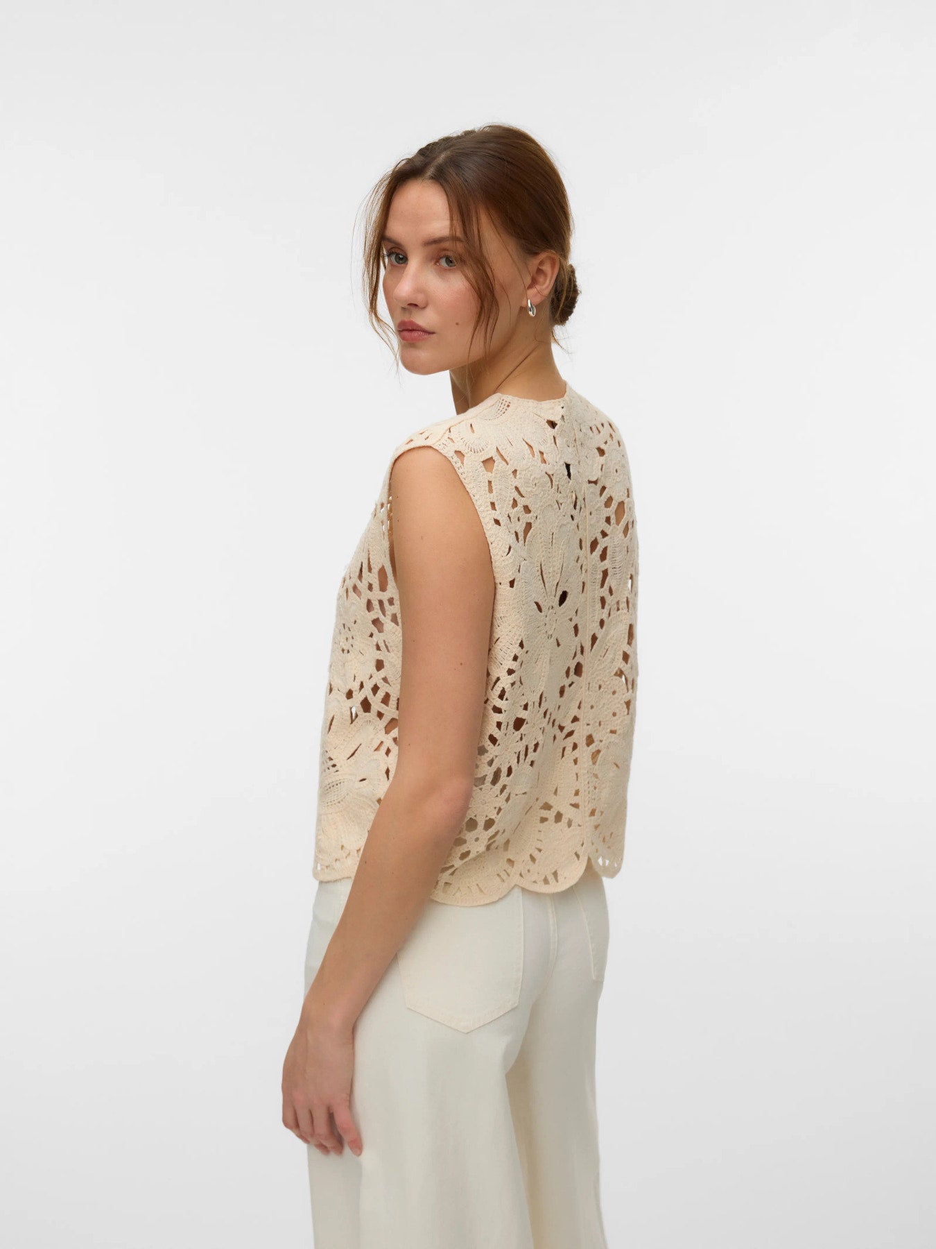 Round Neck Summer Vest / Open Weave Sleeveless Waistcoat