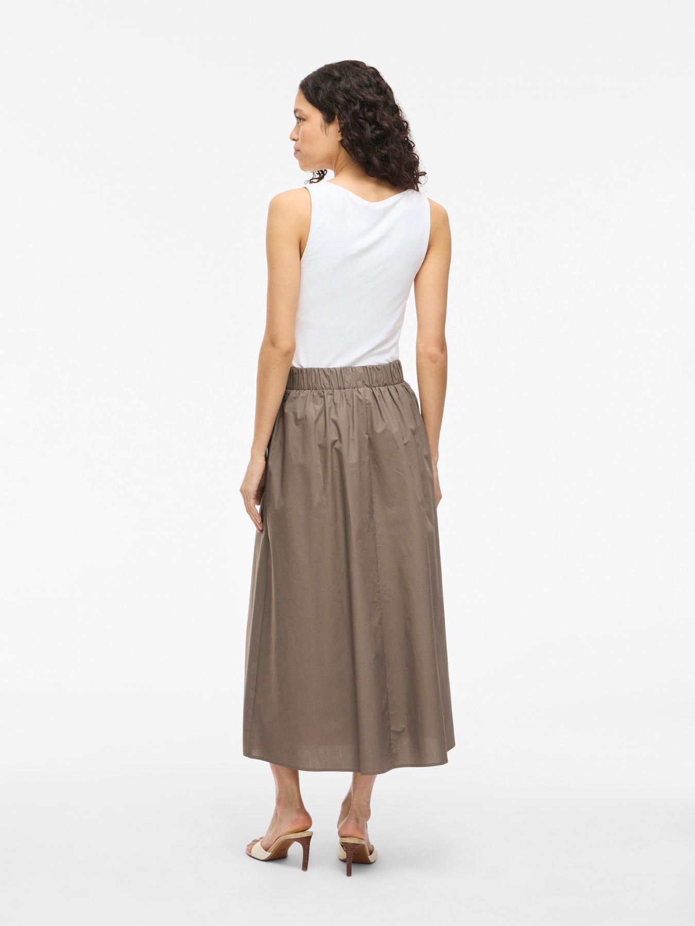 Cotton Ankle Skirt - Grey, Blue or Black