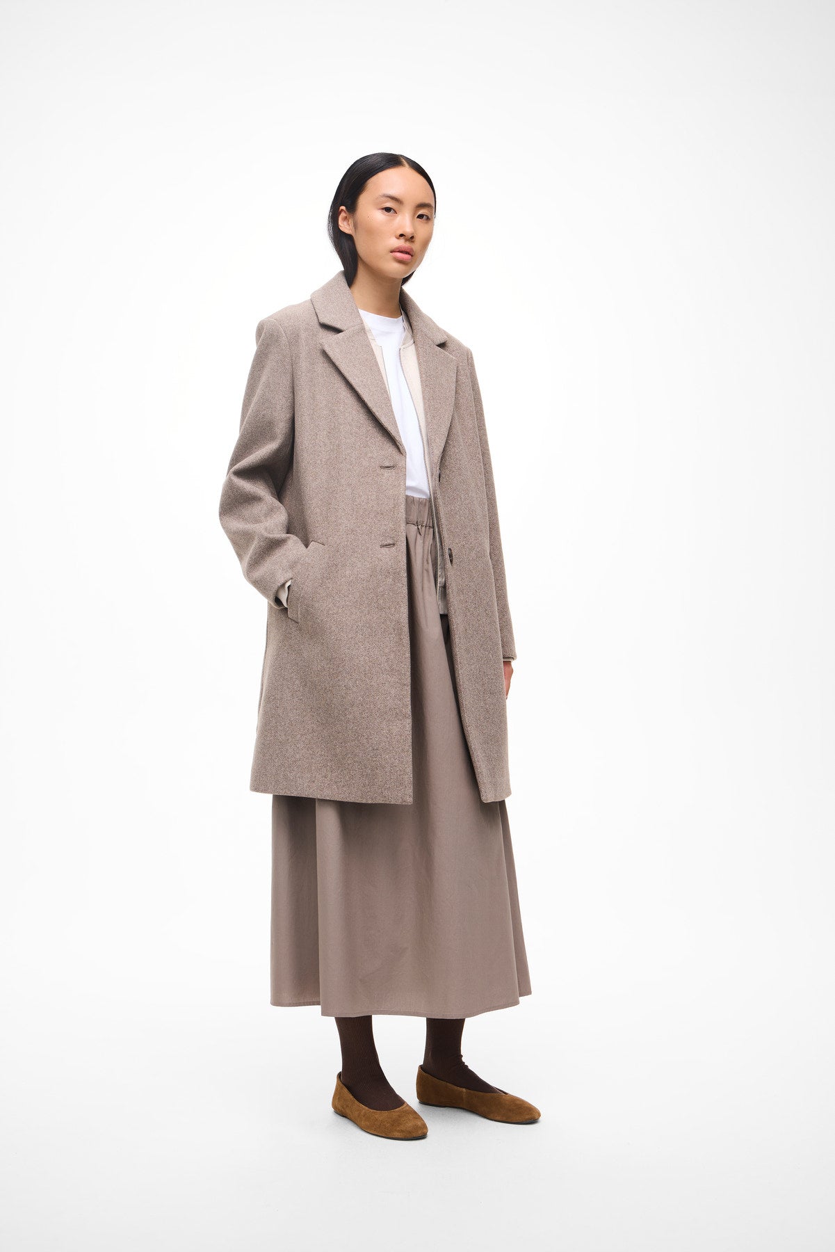 Cotton Ankle Skirt - Grey, Blue or Black