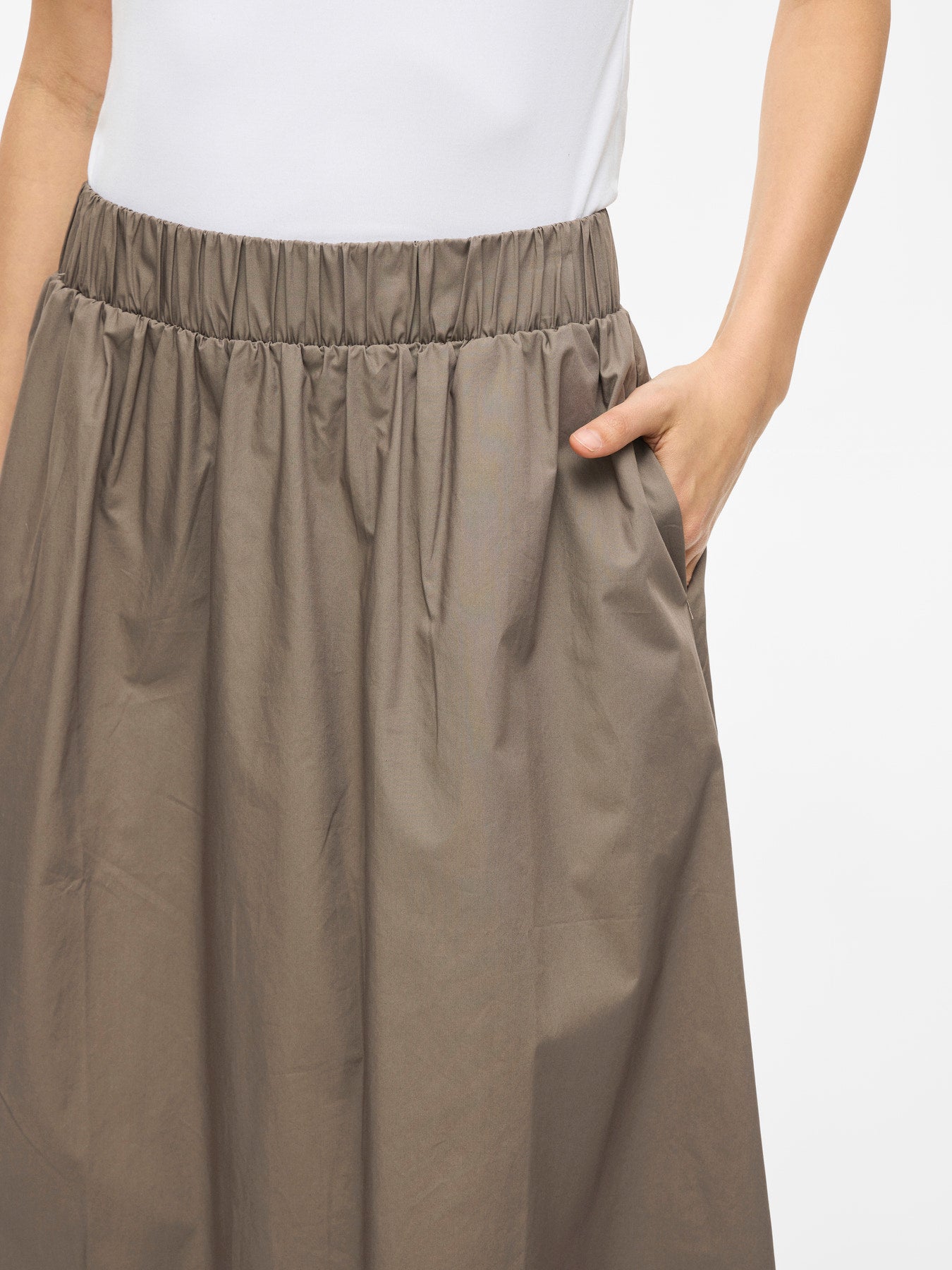Cotton Ankle Skirt - Grey, Blue or Black