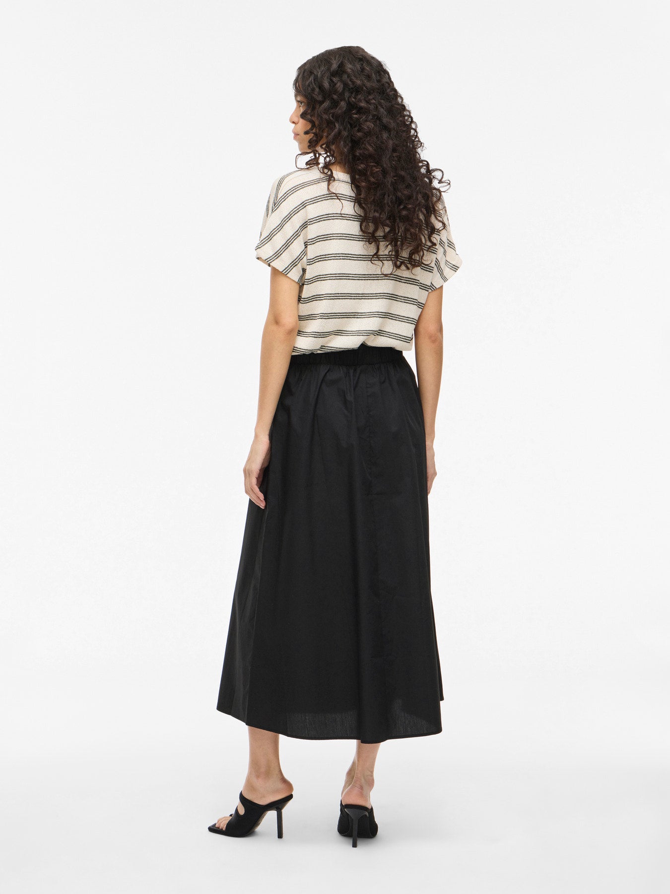 Cotton Ankle Skirt - Grey, Blue or Black