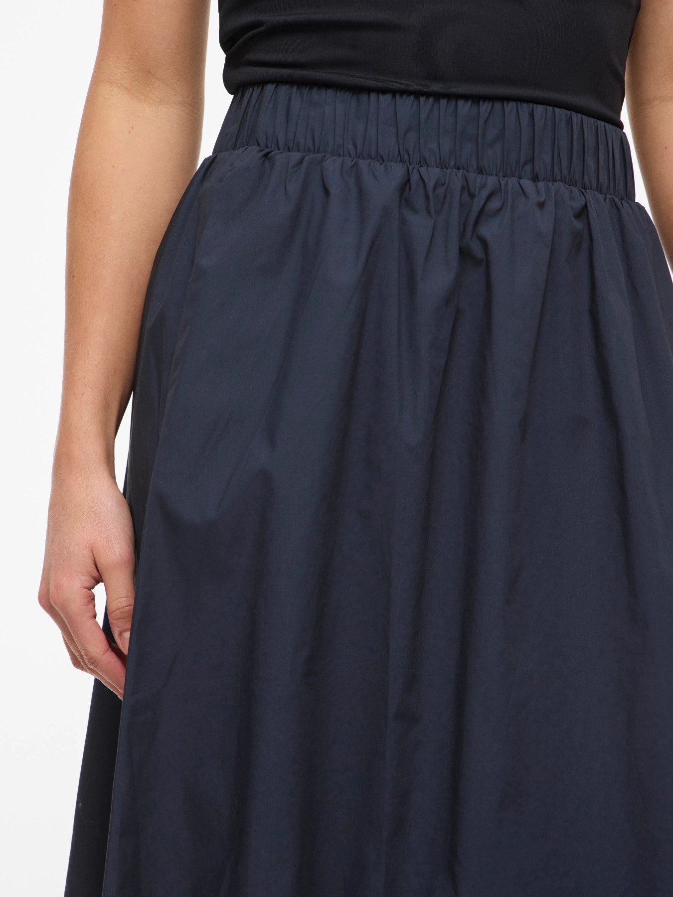 Cotton Ankle Skirt - Grey, Blue or Black