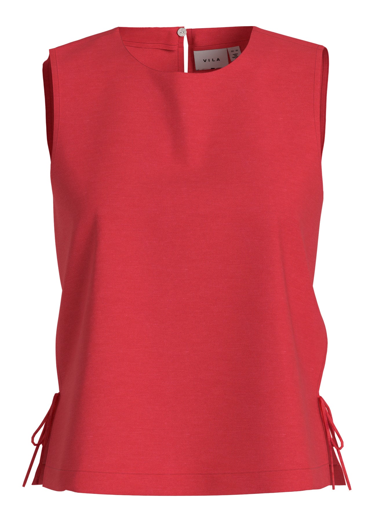 Sleeveless Linen Mix Shell Top - Various Colours