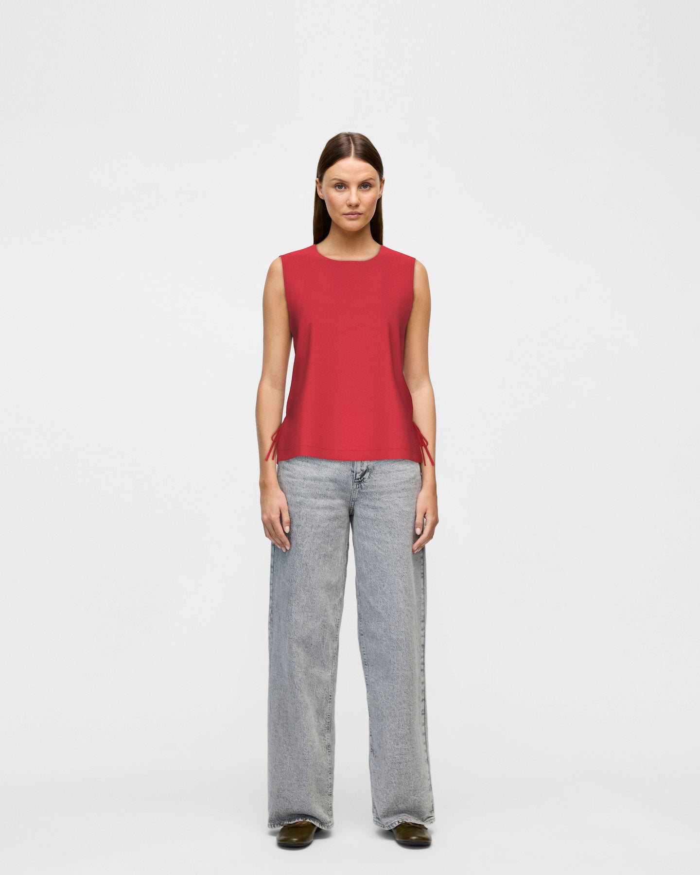 Sleeveless Linen Mix Shell Top - Various Colours