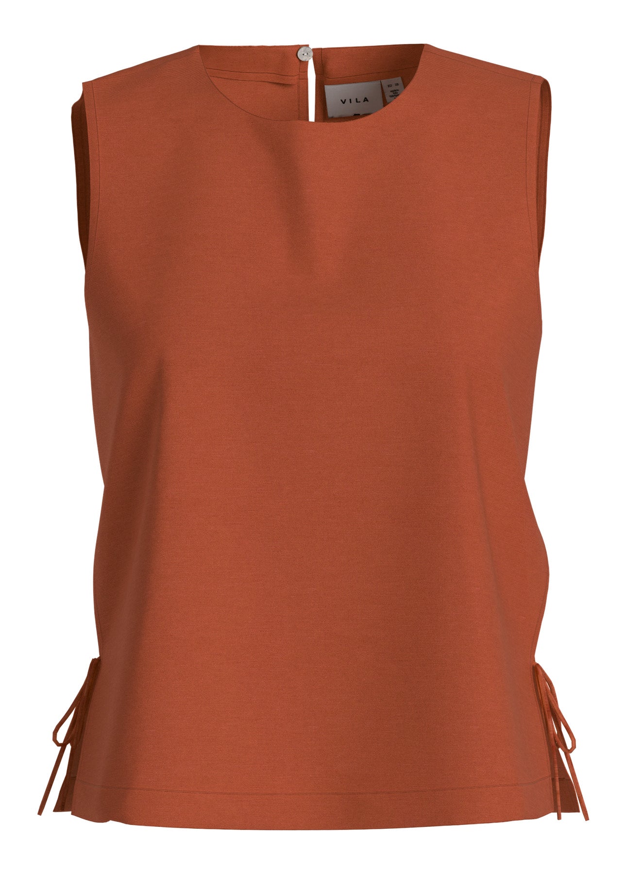 Sleeveless Linen Mix Shell Top - Various Colours