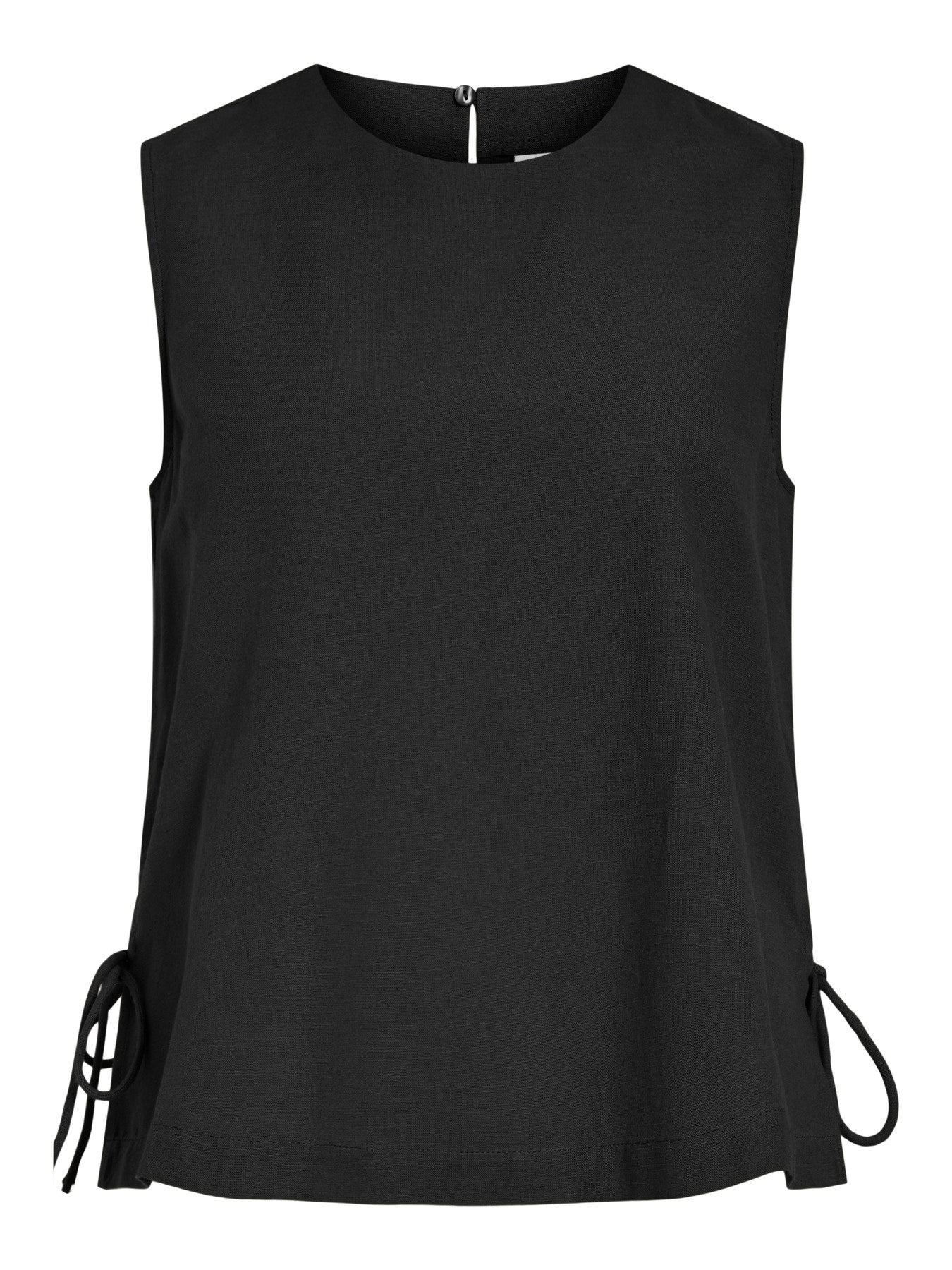 Sleeveless Linen Mix Shell Top - Various Colours