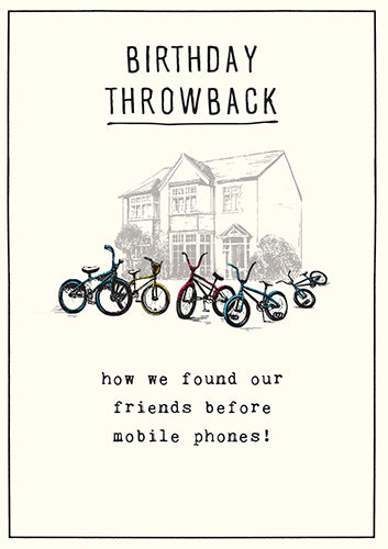 Greeting Card - Birthday throwback choppers