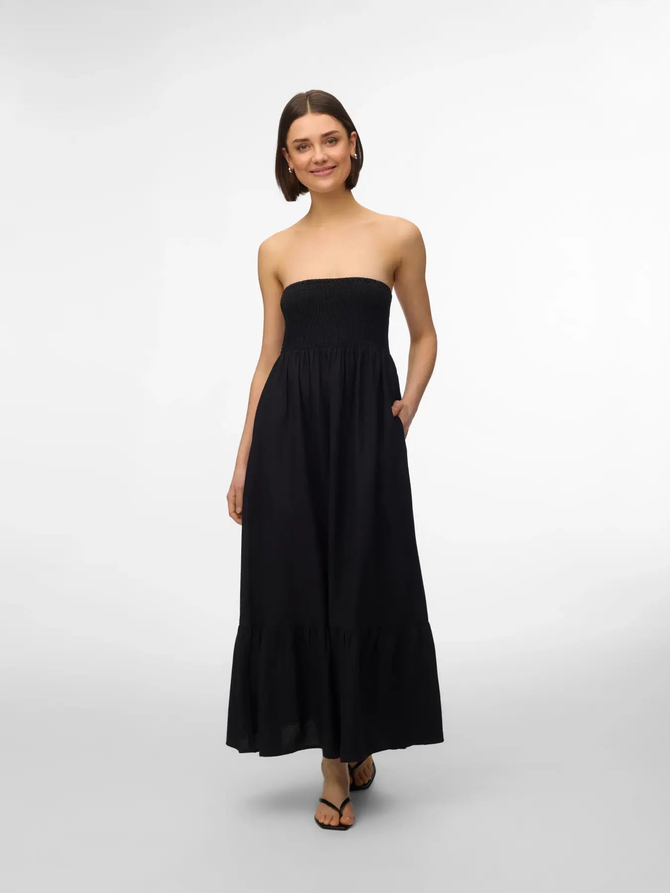 Black Bandeau Maxi Dress