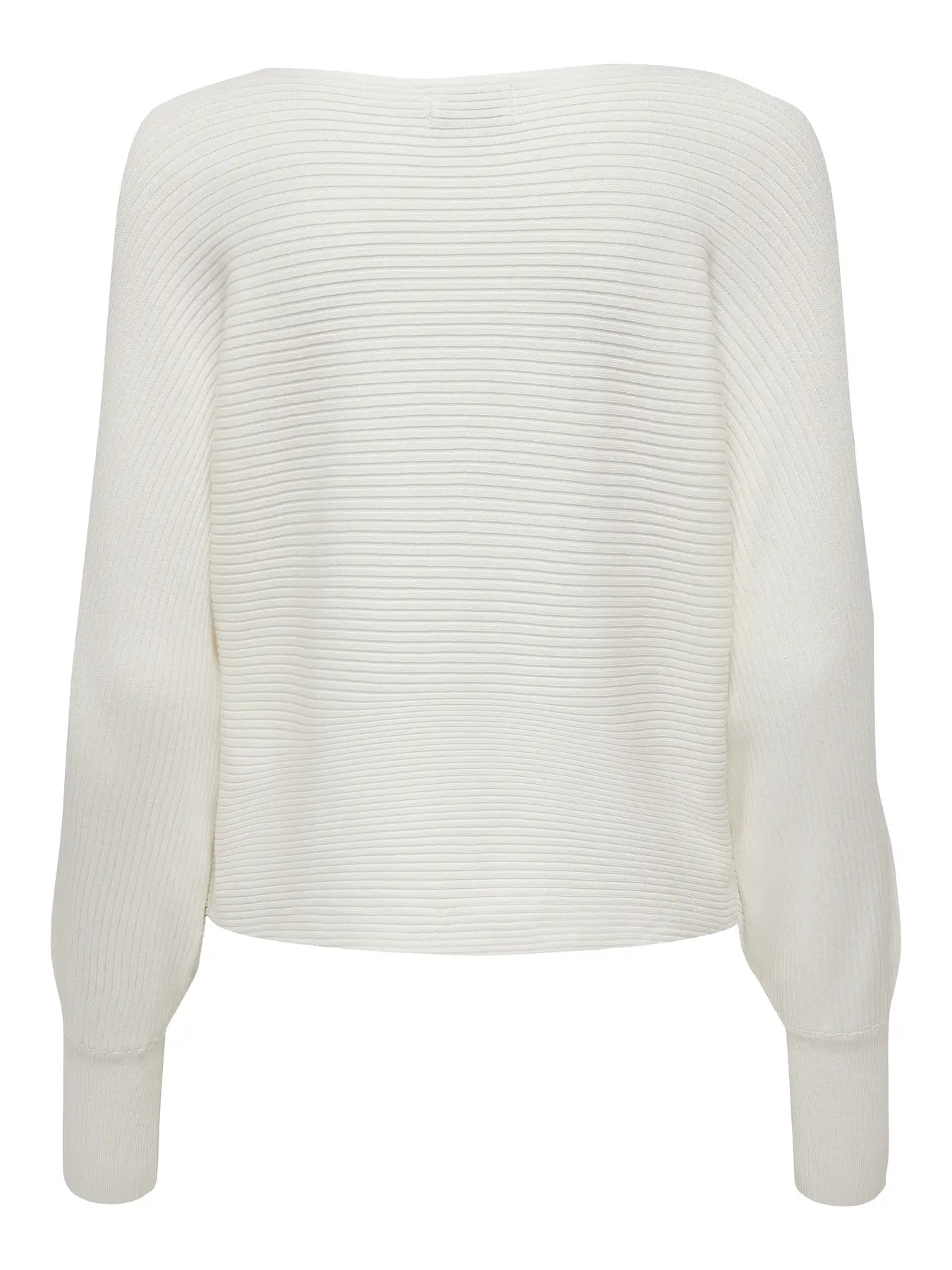 Boat Neck Batwing Sleeve Jumper - Ivory