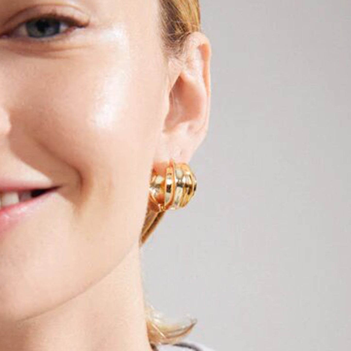 STAY Hoop Earrings Gold-Plated
