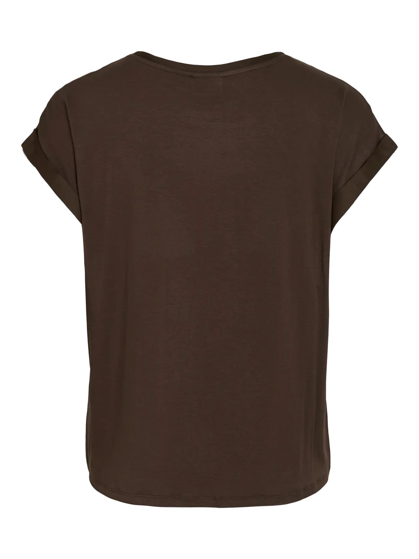 Satin Short Sleeve Top - Chocolate