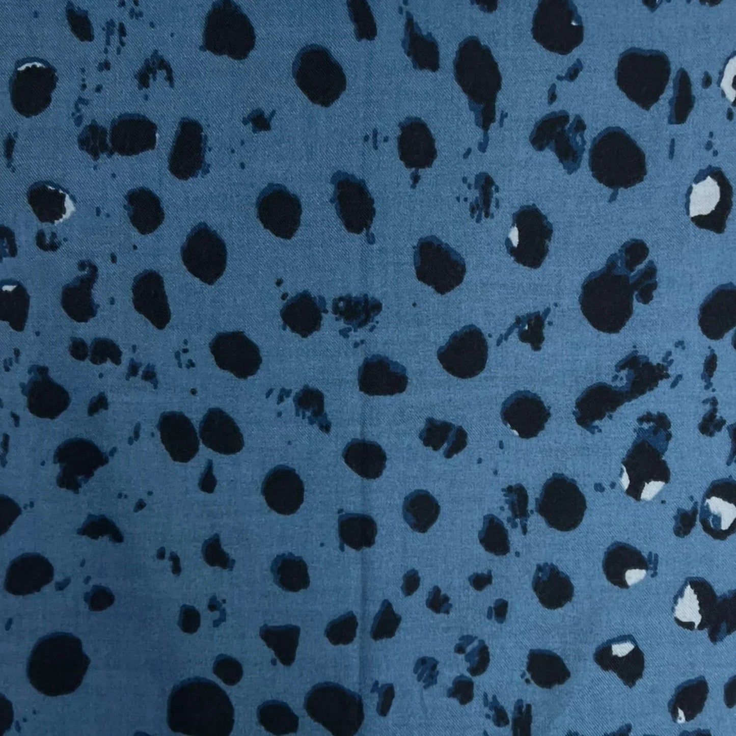 Spotty/Animal Print Scarf - Blue