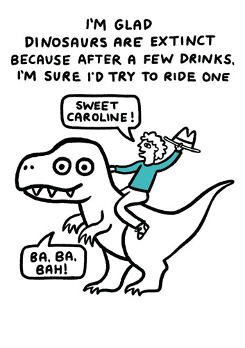 Greeting Card - Sweet Caroline Dinosaur