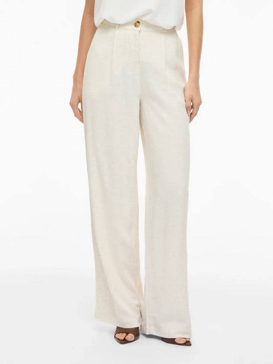 Linen Mix Trouser - Oatmeal or Brown