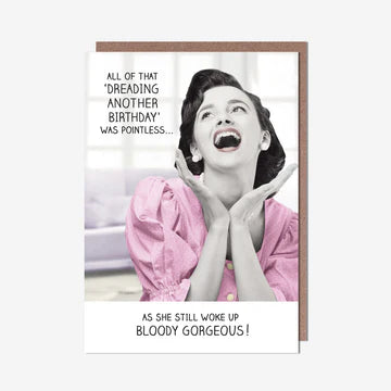 Greeting Card - Woman Dreading Another Birthday