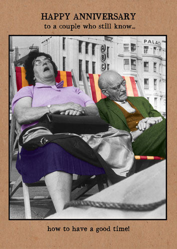 Greeting Card - Anniversary Deckchairs