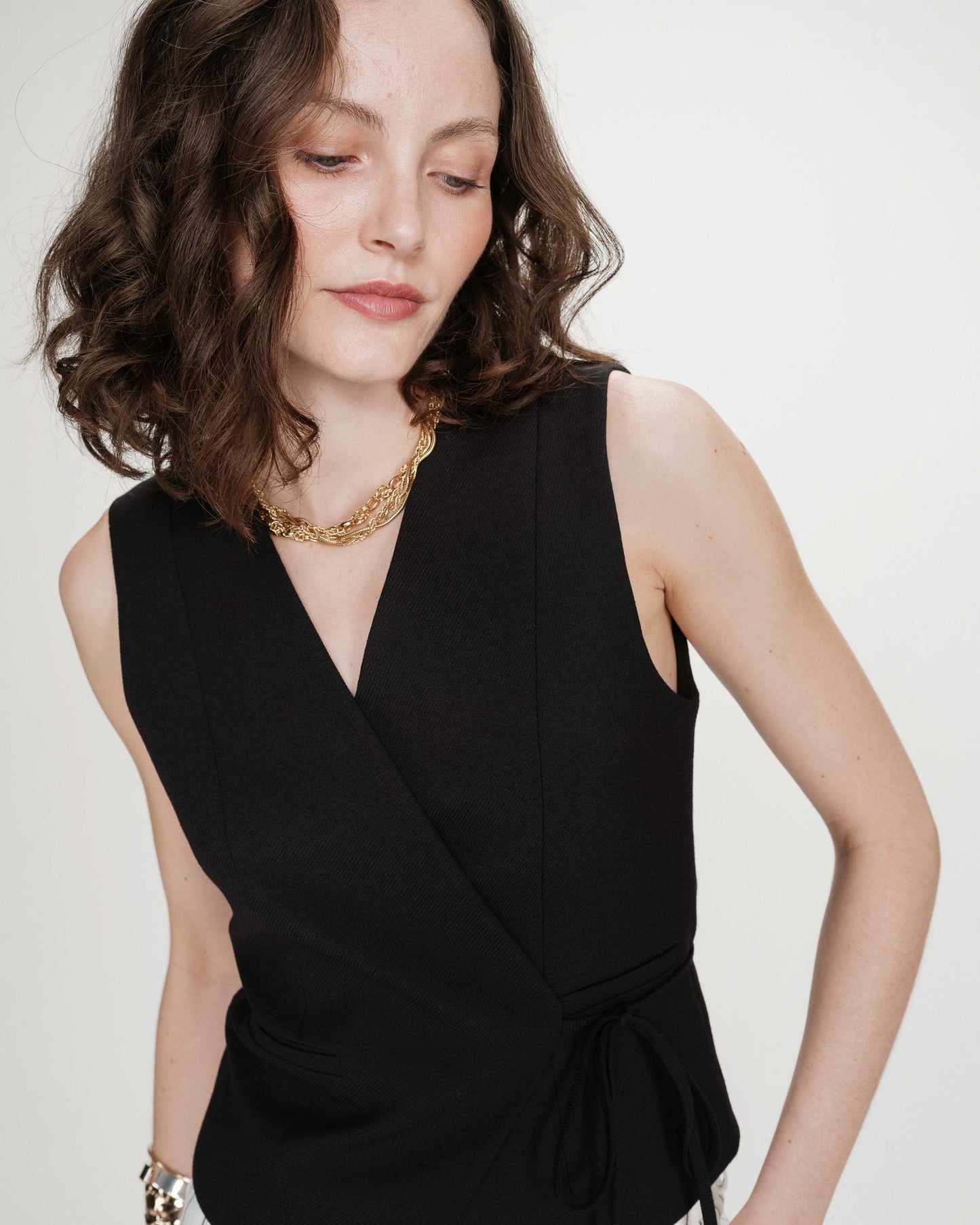 Tailored V Neck Waistcoat - Oatmeal or Black