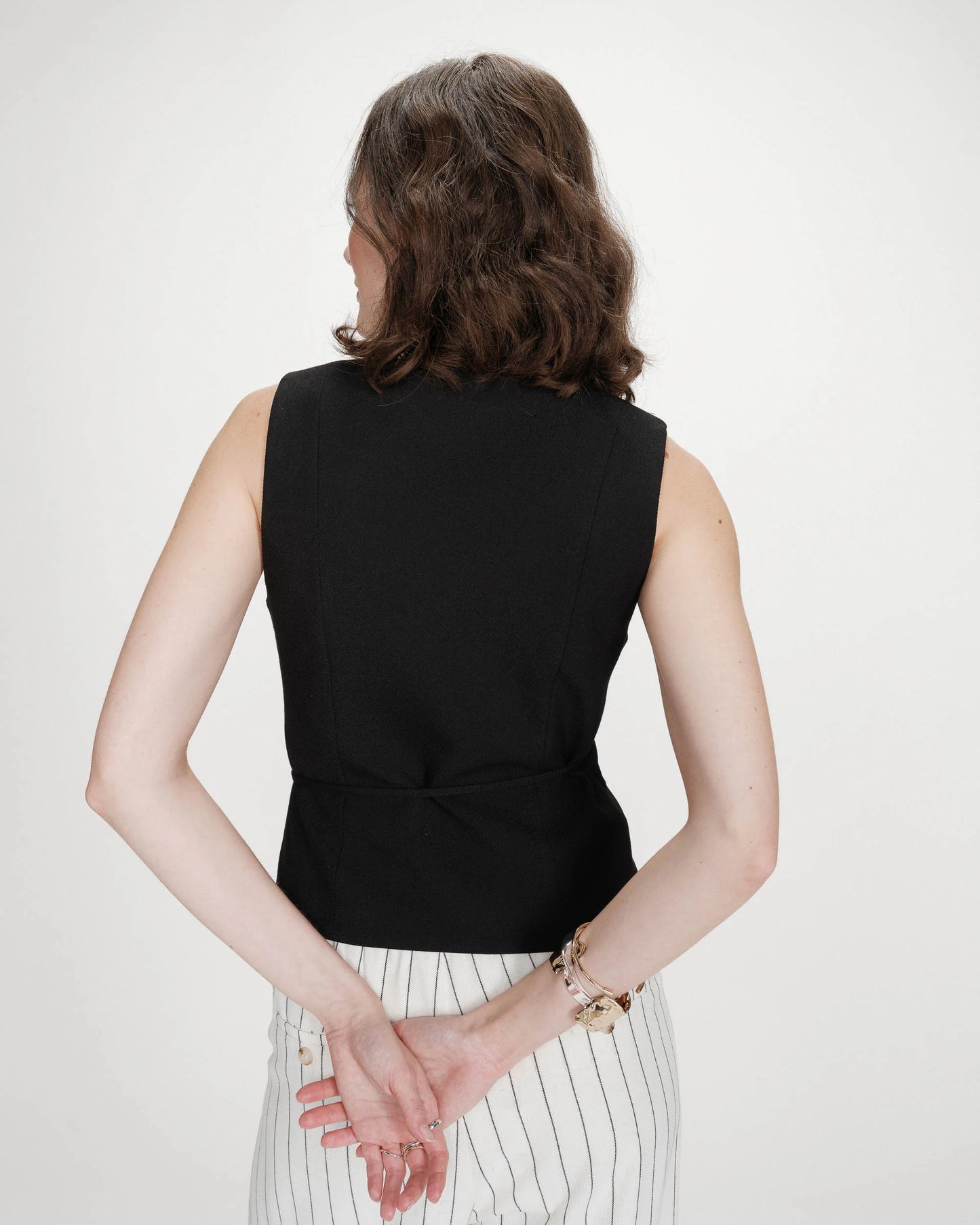 Tailored V Neck Waistcoat - Oatmeal or Black