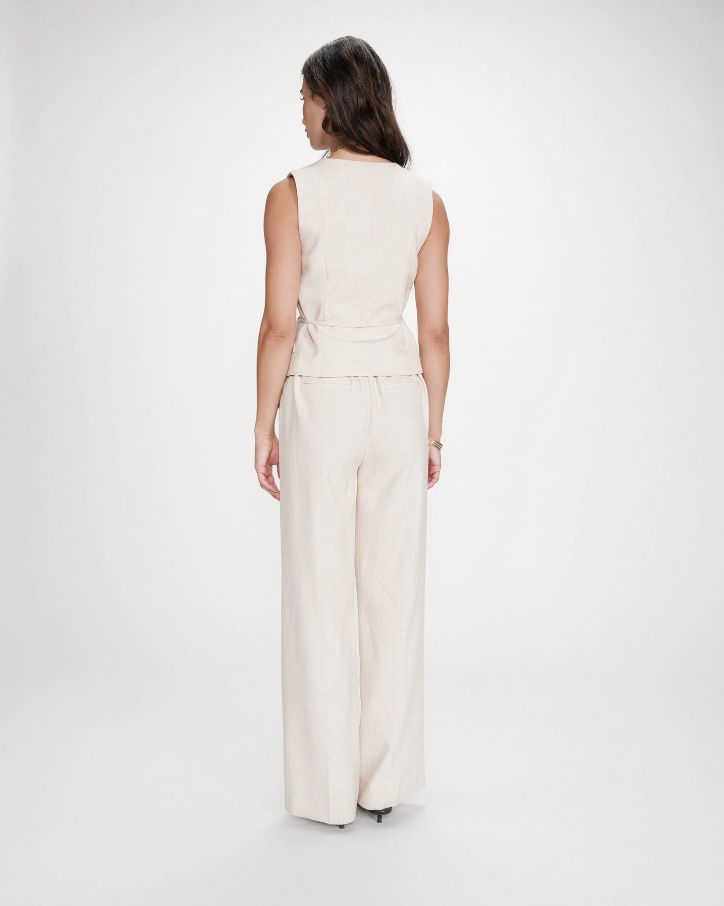 Tailored V Neck Waistcoat - Oatmeal or Black