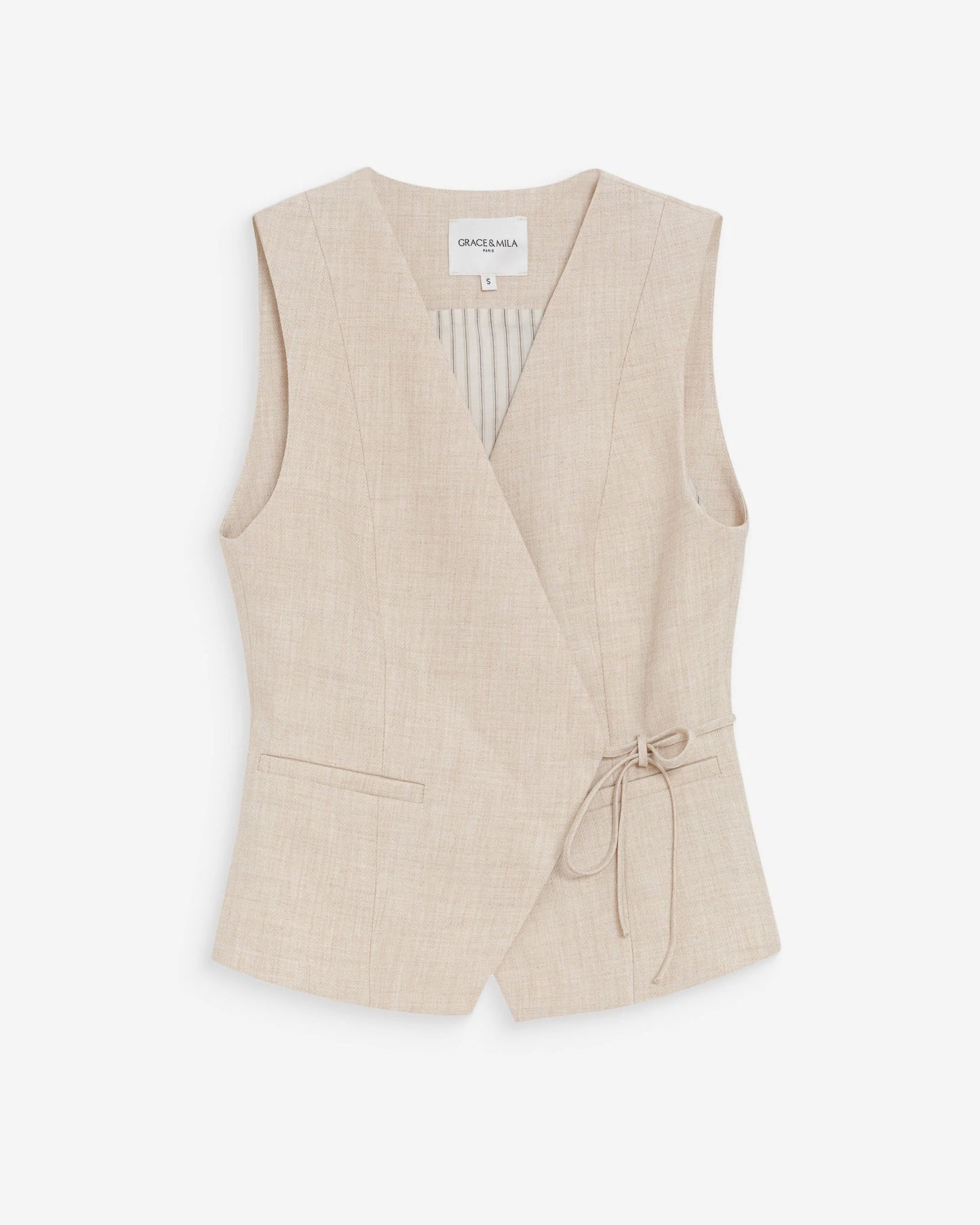 Tailored V Neck Waistcoat - Oatmeal or Black