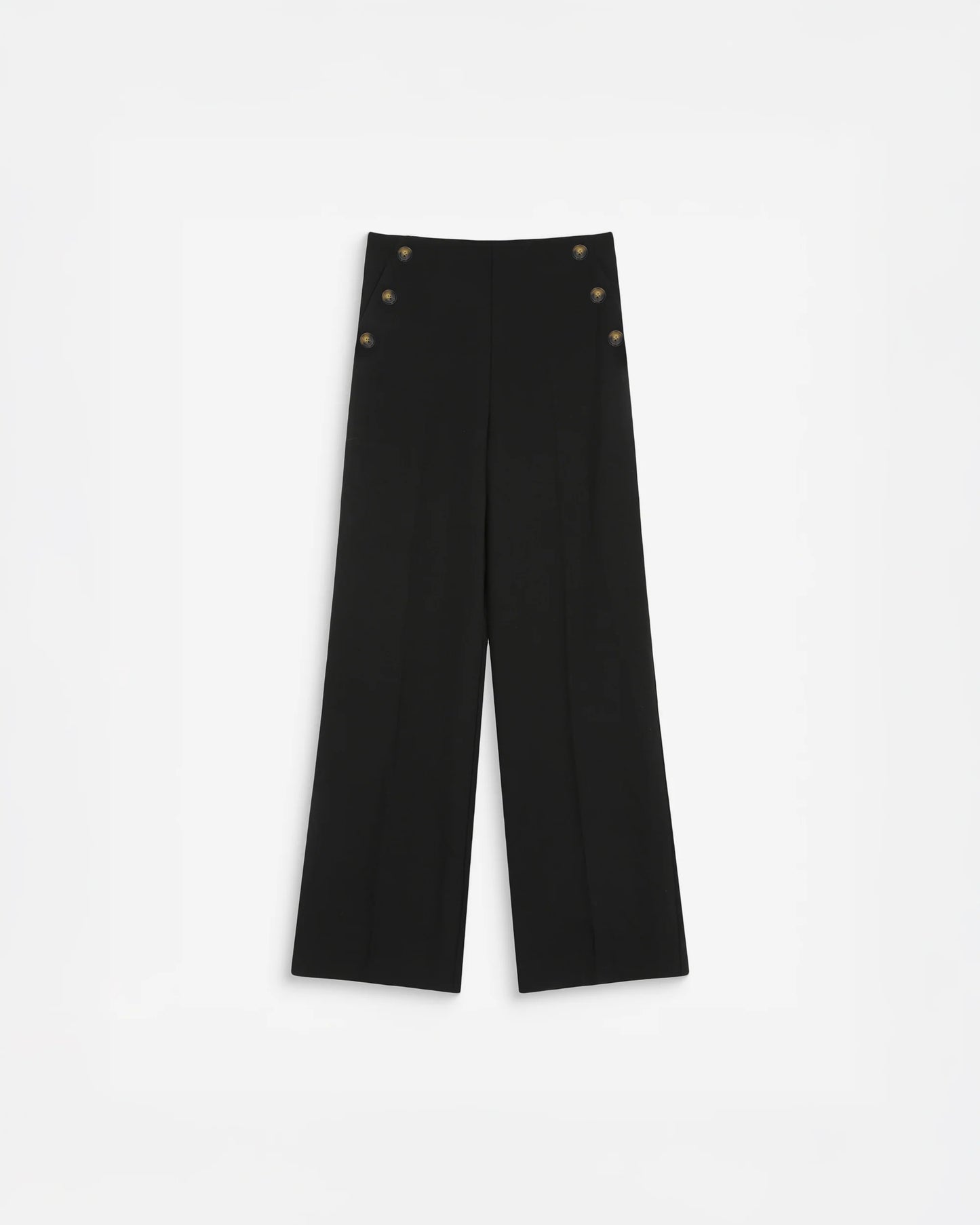 Tailored Wide Leg Trousers - Oatmeal or Black