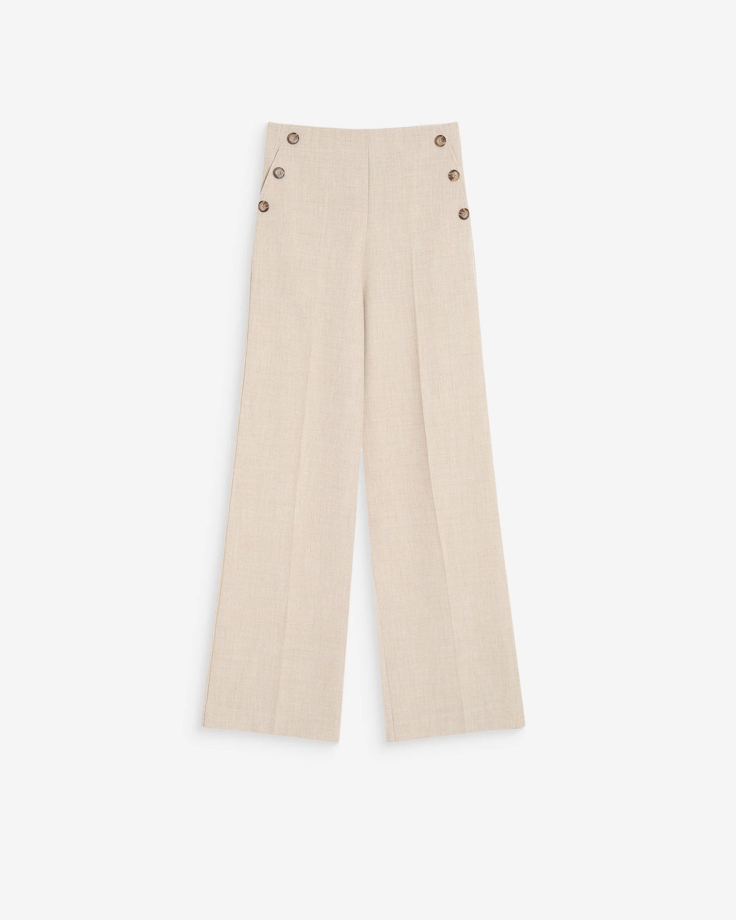 Tailored Wide Leg Trousers - Oatmeal or Black